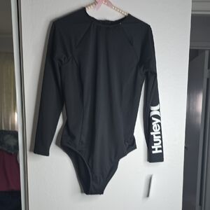 Hurley One and Only Surf Suit Swimsuit Long Sleeve Womens sz Large - Black